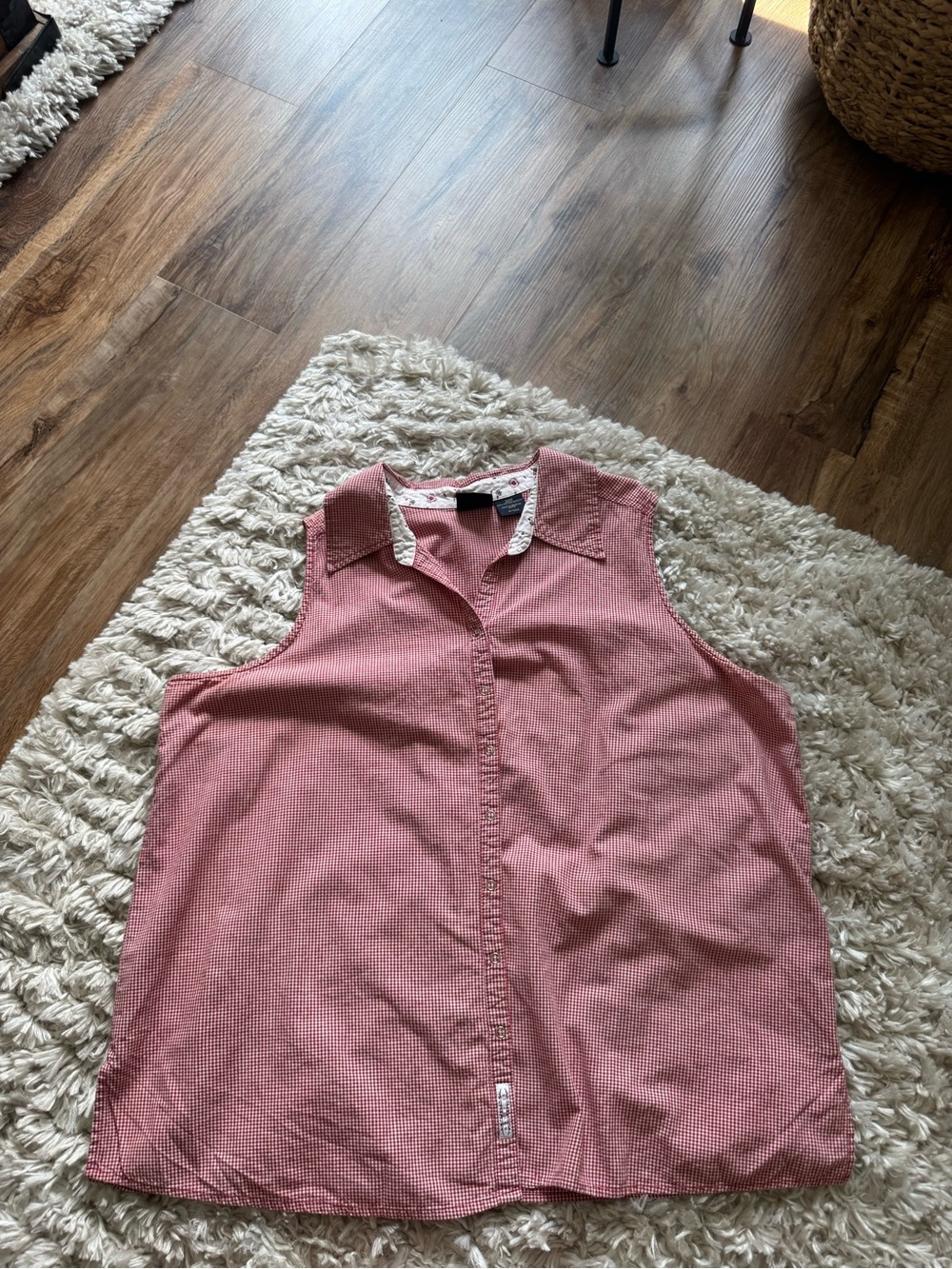 Vintage Route 66 Red Checkered Vest